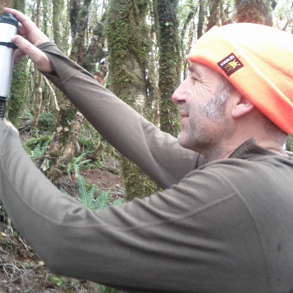 Changing the sound card on a kiwi recorder in the Rimutaka Forest Park - credit: Edward Abraham
